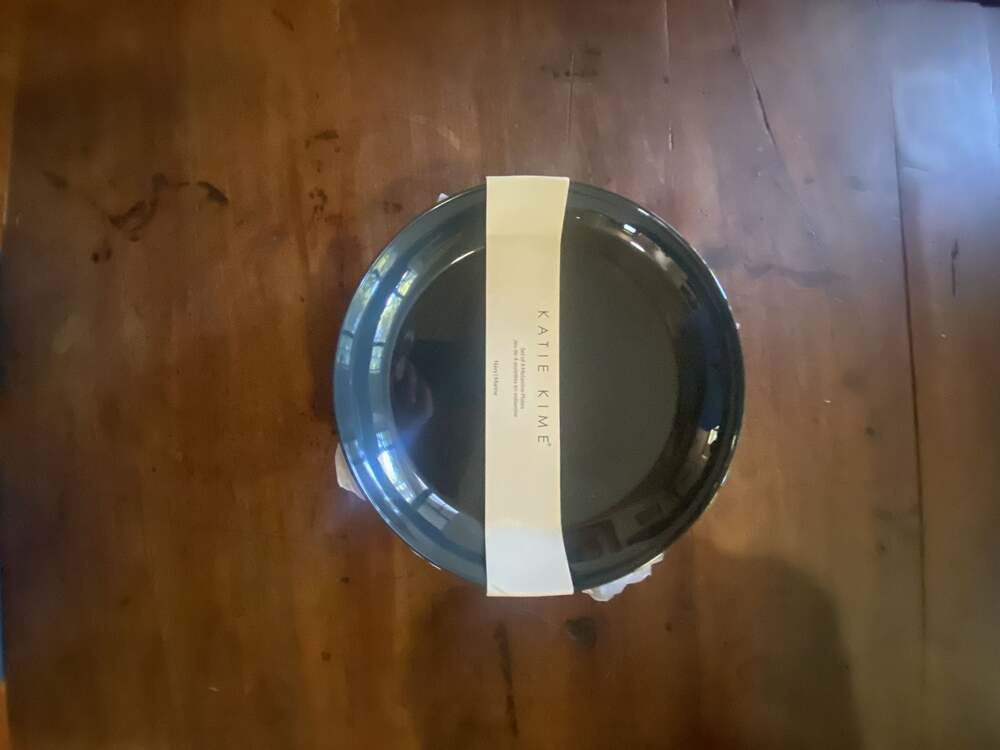 Katie Kime Set of 4 Melamine Dinner Plates in Navy/Marine
